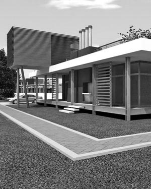 sustainable pilot project prefabricated housing gagliole macerata severini associati